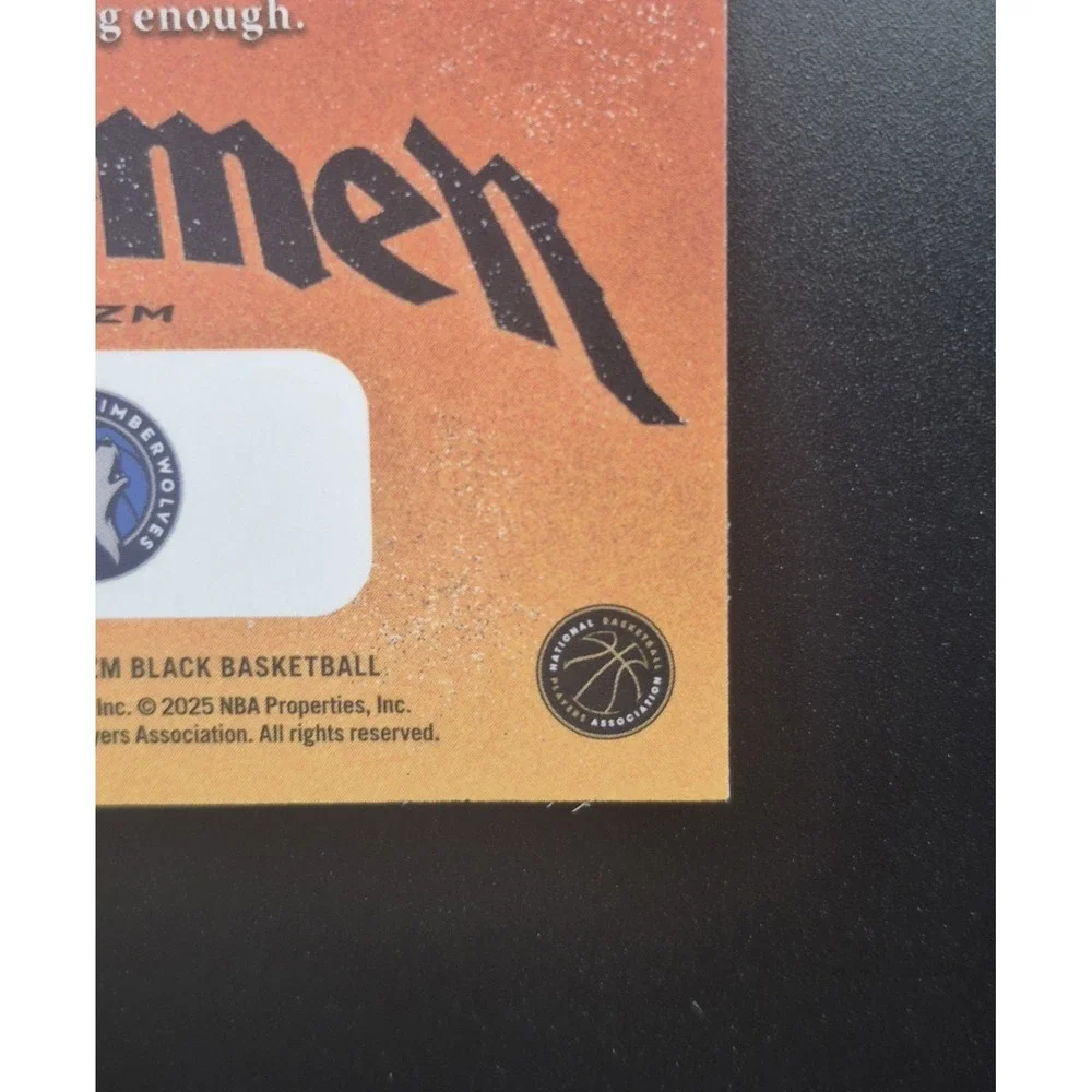 2024 Panini Prizm Black Anthony Edwards #11 Talismen Silver Prizm Timberwolves